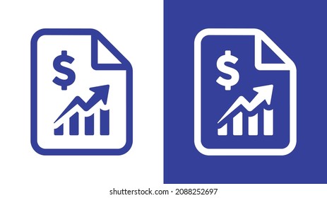 Geschäftsbericht-Symbol Statistik- und Analysedatei, Vektorgrafik.