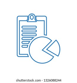 Business report icon vector - Document Analysis