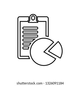 Business report icon vector - Document Analysis