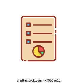 business report icon vector modern style design