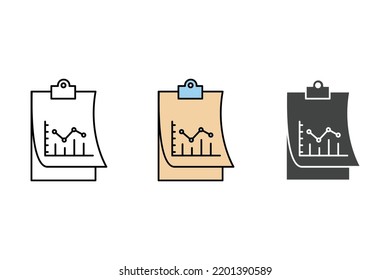 business report icons  symbol vector elements for infographic web