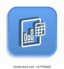 Business report isometric icon. Vector illustrations isolated for graphic and web design in 3d style.