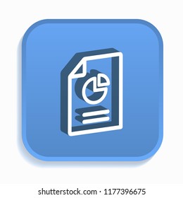 Business report isometric icon. Vector illustrations isolated for graphic and web design in 3d style.