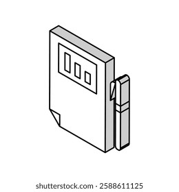 business report isometric icon vector. business report sign. isolated symbol illustration