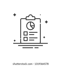 business report line icon