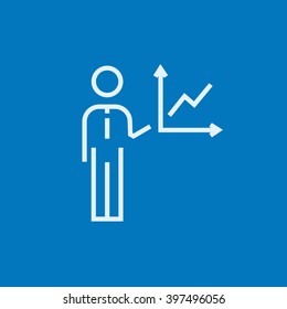 Business report line icon.