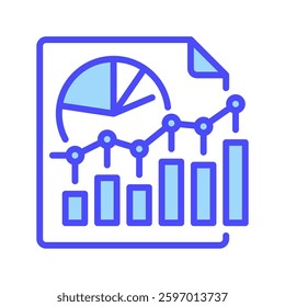Business Report line icon. Universal creative premium symbol. Vector sign icon logo template. Vector illustration