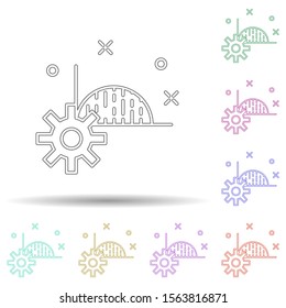 business report mechanism colored icon. Element of colored business chart icon for mobile concept and web app. Colored business report mechanism icon can be used for web and mobile on white background