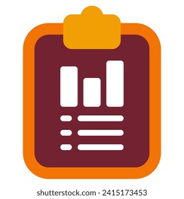 Business Report object vector illustration