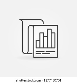 Business report outline vector icon or design element