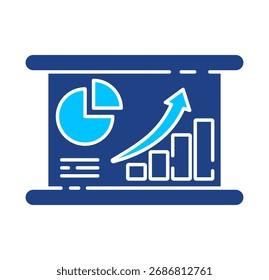 Coleção de Ícones de Vetor Simples de Relatório Comercial