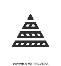 Business report stage icon on white background