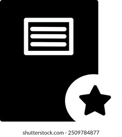 Geschäftsbericht mit Sternsymbol. Ersetzbares Vektordesign.