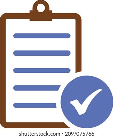 The Business Report text file icon. Audit and analysis, document,check, order, plan symbol. 