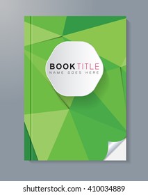 Business report triangle design background with graphics. Cover Magazine geometric shapes info-graphic, vector illustration