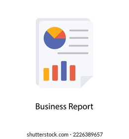 Business Report vector Flat  Icons. Simple stock illustration