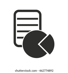 Business report vector icon. Black illustration isolated on white background for graphic and web design.