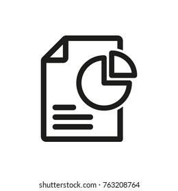 Business report vector icon. Black illustration isolated on white background for graphic and web design.