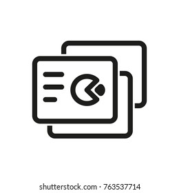 Business report vector icon. Black illustration isolated on white background for graphic and web design.