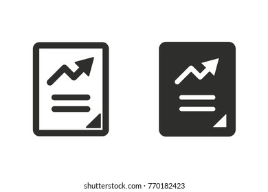 Business report vector icon. Black illustration isolated on white background for graphic and web design.