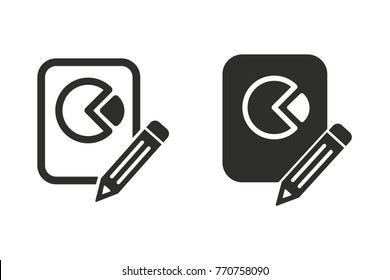 Business report vector icon. Black illustration isolated on white background for graphic and web design. vector icon. Black illustration isolated on white background for graphic and web design.