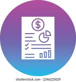 Icono vectorial de Informe de negocio. Se puede usar para imprimir, móviles y aplicaciones web.