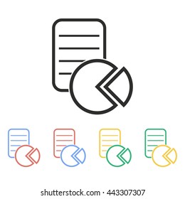 Business report vector icon. Illustration isolated on white background for graphic and web design.