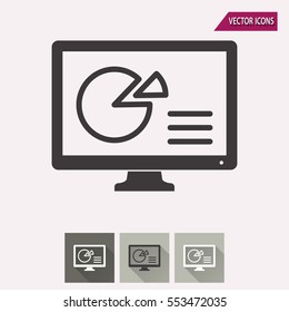 Business report vector icon. Illustration isolated for graphic and web design.