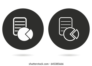 Business report vector icon. Illustration isolated for graphic and web design.