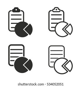 Business report vector icons set. Illustration isolated for graphic and web design.