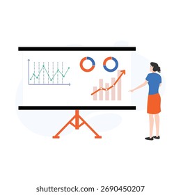 Ilustración vectorial de informes comerciales que puede editar o modificar fácilmente

