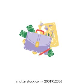 Business Report Vector On White Background