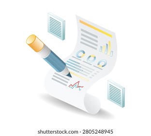 Business Report Writing and Financial Analytics Illustration