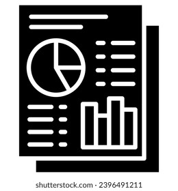 Business Reporting icon line vector illustration