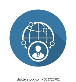 Business Representative Icon. Flat Design. Isolated Illustration.