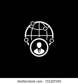 Business Representative Icon. Flat Design. Isolated Illustration