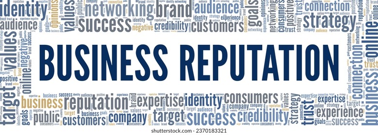 Business Reputation conceptual vector illustration word cloud isolated on white background.