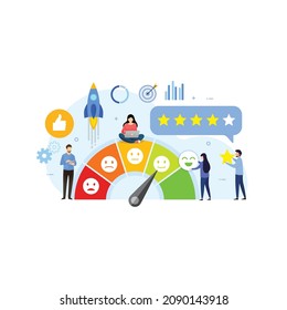 Business reputation design concept vector illustration
