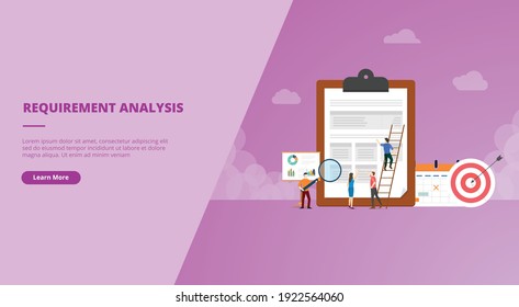 business requirements analysis concept for website design template banner or slide presentation cover