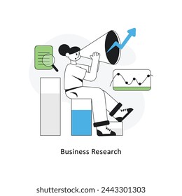 Business Research Flat Style Design Vector illustration. Stock illustration