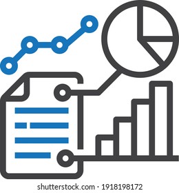Business research icon. analysis icon vector isolate