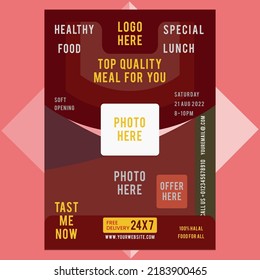 Business or Restaurant promotional Flyer or Social Media Post