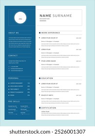 Business Resume_CV Template with Cover Letter Design vector