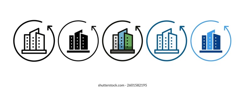 Business Resumption Icon Set Multiple Style Collection