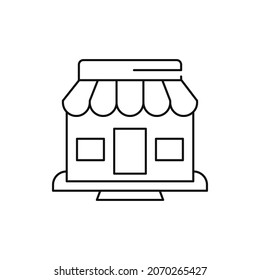Business retail store icon vector