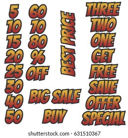 Business retro Style Text Labels