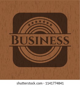 Business retro style wooden emblem