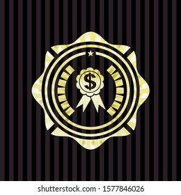 business ribbon icon inside shiny badge