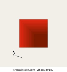 Business risk or adventure abstract vector concept. Symbol of courage, challenge, unknown. Minimal design eps10 illustration.