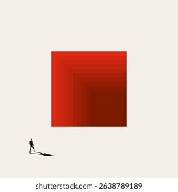 Business risk or adventure abstract vector concept. Symbol of courage, challenge, unknown. Minimal design eps10 illustration.